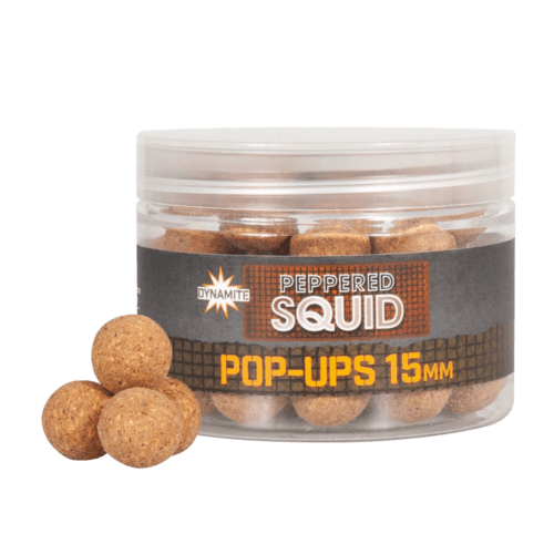 Dynamite Baits Peppered Squid Foodbait Pop - Ups - 15mm - KarperCentrale Dynamite Baits Peppered Squid Foodbait Pop - Ups - 15mm - KarperCentrale