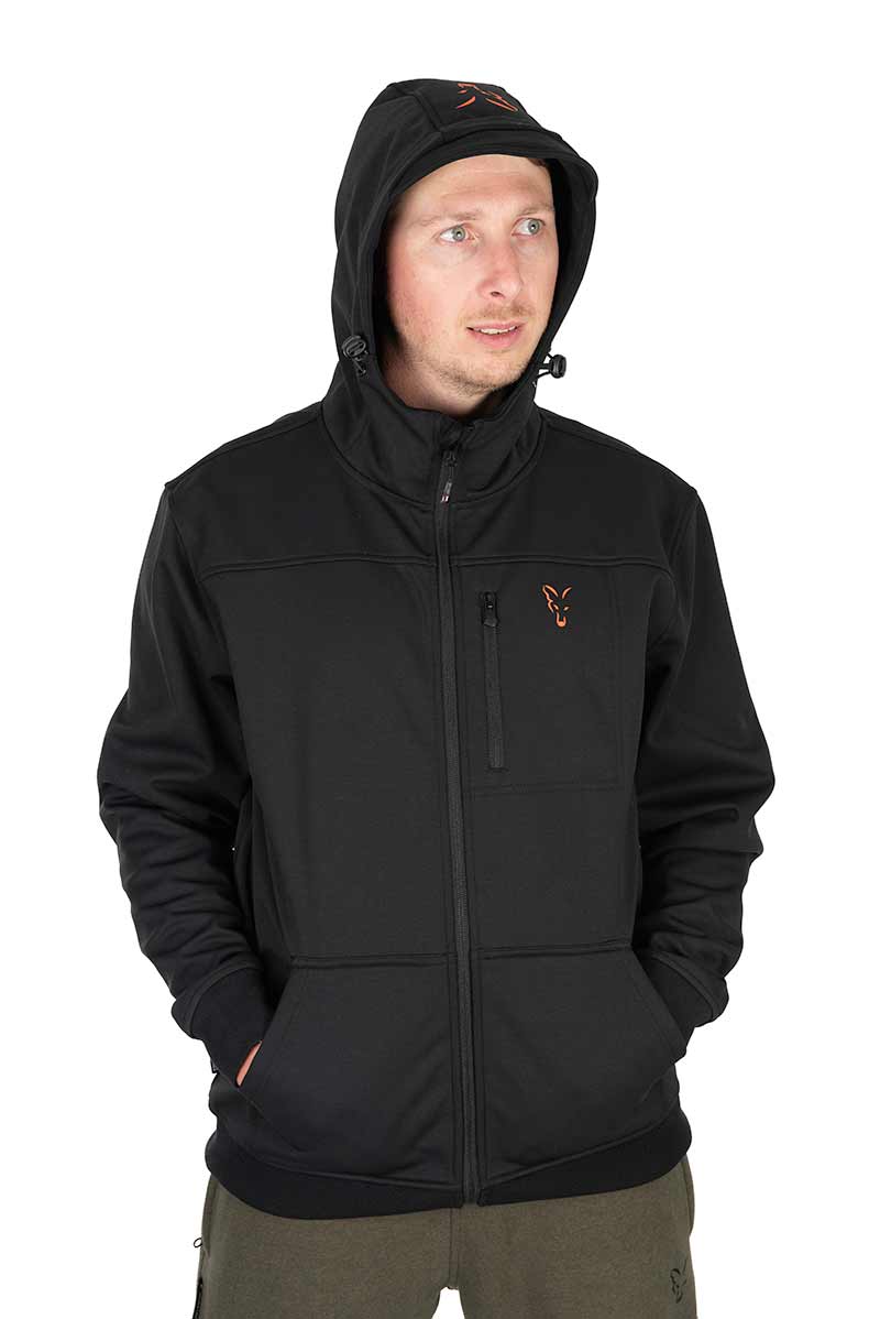 Fox Collection Soft Shell Jkt Black/Orange - dé KarperCentrale