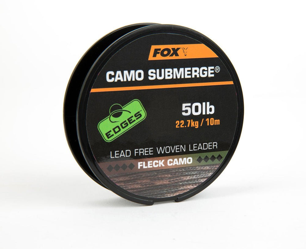 Fox Submerge Camo - 10m - gevlochten leader - dé KarperCentrale